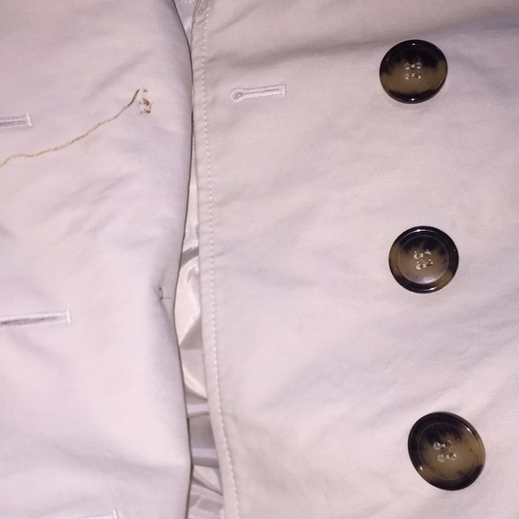 Ann Taylor XSP Khaki Button Up Belted Trench Coat - Picture 5 of 5